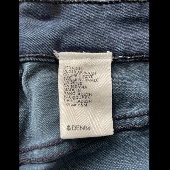 H&M Straight Leg Regular Waist Jeans, Blue - Picture 4 of 8